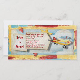 飛行機パーティの招待状