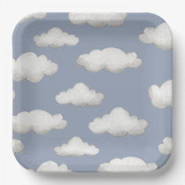 飛行機パーティープレート |クラウドパーティープレート ペーパープレート