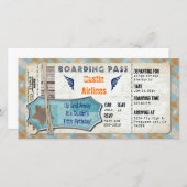 飛行機パーティー搭乗券 (正面/裏面)