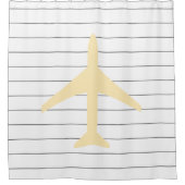 飛行機ファンキー飛行機パイロット航空飛んでいる シャワーカーテン (正面)