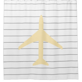 飛行機ファンキー飛行機パイロット航空飛んでいる シャワーカーテン