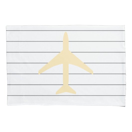 飛行機ファンキー飛行機パイロット航空飛んでいる 枕カバー (正面)
