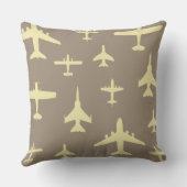 飛行機フライ過去ラブ飛んでいるパイロット クッション (裏面)