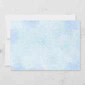 飛行機ブルーテディベア赤ちゃんシャワー サンキューカード (裏面)