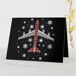 飛行機プレイドクリスマスパイロット カード