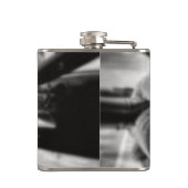 飛行機プロペラ白黒 フラスク (裏面)