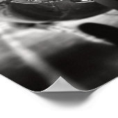 飛行機プロペラ白黒 ポスター (角)