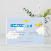 飛行機ベビーシャワー招待状 招待状 (スタンド正面)