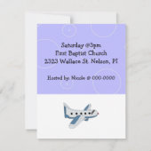 飛行機ベビーシャワー 招待状 (裏面)