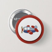 飛行機ボタン 缶バッジ (正面&裏面)