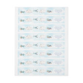 飛行機ボーイバプティスバースデーパーティー差出人住所 ラップアラウンドラベル (シート)