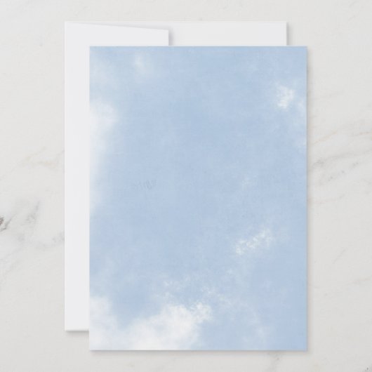 飛行機ボーイバースデーパーティーへの招待 招待状 (裏面)