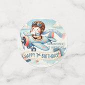 飛行機ボーイ1歳のパーティー コンフェッティ (スモール正面)