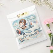 飛行機ボーイ1歳のパーティー フェイバーバッグ (封をした状態)