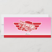 飛行機ボーディングパス誕生日パーティーの招待状 招待状 (裏面)