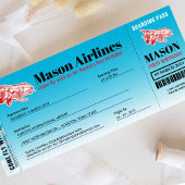 飛行機ボーディングパス誕生日パーティーの招待状 招待状