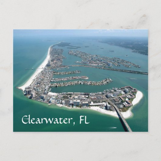 飛行機ポストカードからのClearwater Floridaビュー ポストカード (正面)