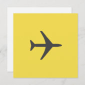 飛行機ミニマル飛行機航空機フライ シーズンカード (正面/裏面)