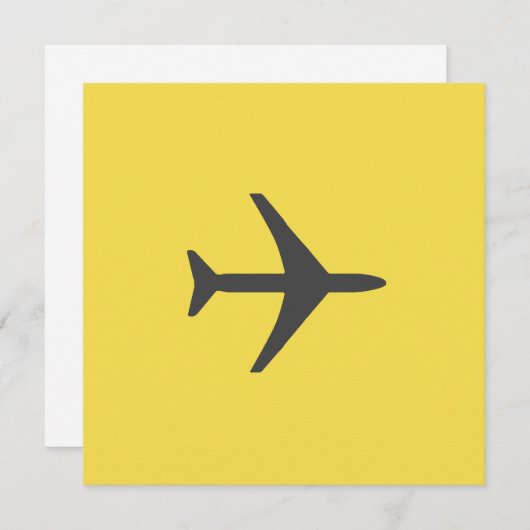 飛行機ミニマル飛行機航空機フライ シーズンカード (正面/裏面)