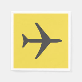 飛行機ミニマル飛行機航空機フライ スタンダードカクテルナプキン
