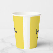 飛行機ミニマル飛行機航空機フライ 紙コップ (右)