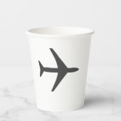 飛行機ミニマル飛行機飛行機飛行機航空路 紙コップ (正面)