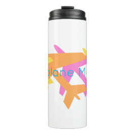 飛行機モードパイロット飛んでいるトラベルカラフルおもしろい タンブラー