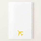 飛行機モードピンクイエローオレンジおもしろい ノートブック (裏面)