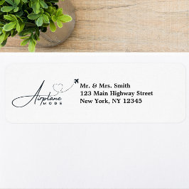 飛行機モード、旅行、ミニマリストの手書き風、航空 ラベル