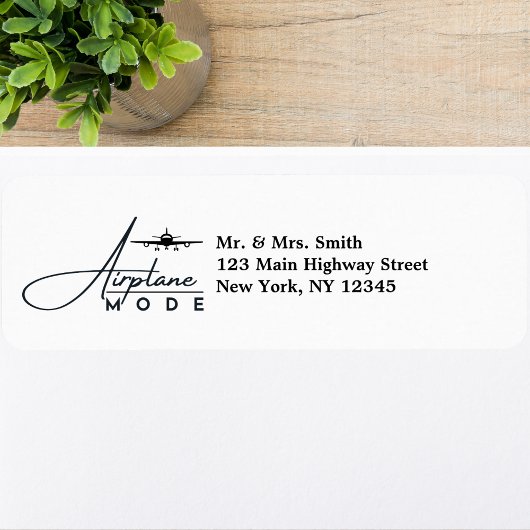 飛行機モード、旅行、ミニマリストスクリプト、航空 ラベル