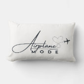 飛行機モード、旅行、ミニマリストスクリプト、航空 ランバークッション (正面)