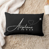 飛行機モード、旅行、ミニマリストスクリプト、航空 ランバークッション (ブランケット)