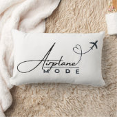 飛行機モード、旅行、ミニマリストスクリプト、航空 ランバークッション (ブランケット)