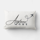 飛行機モード、旅行、ミニマリストスクリプト、航空 ランバークッション (正面)