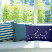 飛行機モード、旅行、ミニマリストスクリプト、航空 ランバークッション