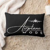 飛行機モード、旅行、ミニマリストスクリプト、航空 ランバークッション (ブランケット)