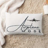 飛行機モード、旅行、ミニマリストスクリプト、航空 ランバークッション (ブランケット)