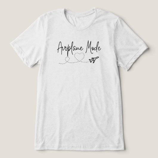 飛行機モード(黒のハート付き) トライブレンドＴシャツ (デザイン正面)