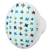 飛行機ライトブルーのセラミックプル セラミックノブ (右)