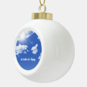 飛行機ラウンドクリスマス飛んでいるオーナメント セラミックボールオーナメント (右)