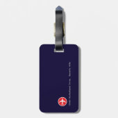 飛行機レッドブルー旅行ジェット荷物タグ ラゲッジタグ (裏面縦)