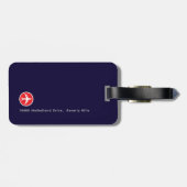 飛行機レッドブルー旅行ジェット荷物タグ ラゲッジタグ (裏面横)