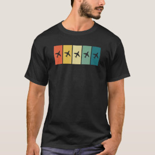 飛行機レトロサンセット飛行機 Tシャツ