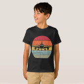 飛行機レトロスタイルパイロット Tシャツ (正面フル)