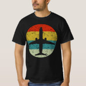 飛行機レトロヴィンテージシルエット70s tシャツ (正面)
