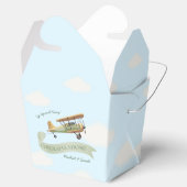 飛行機ヴィンテージベビーシャワー フェイバーボックス (オープン)