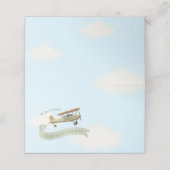 飛行機ヴィンテージベビーシャワー プレイスカード (外部開封)