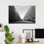 飛行機並木：東京（黒・白） ポスター (ホームオフィス)