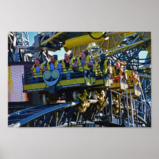 飛行機中の船 |アルトンタワーズリゾート ポスター (正面)