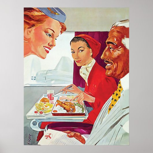 飛行機内での優れたサービス ポスター (正面)